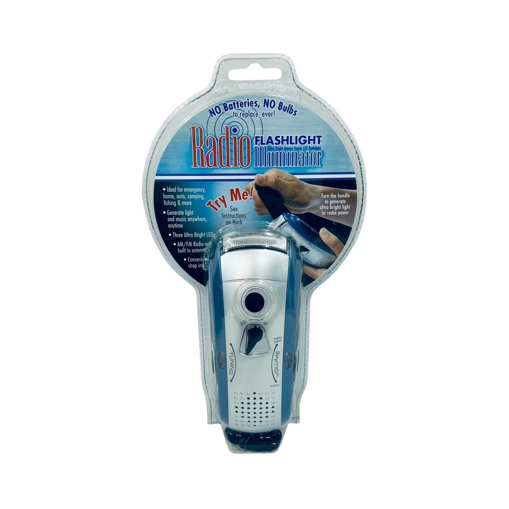 Feldstein & Assoc ET500C Gray No Batteries Needed Radio Flashlight Illuminator